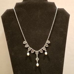 James Avery silver and pearl necklace (retired)